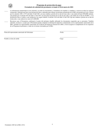 SBA Formulario 2483 Programa De Proteccion De Pago Formulario De Solicitud Del Prestatario (Spanish), Page 4