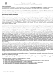 SBA Formulario 2483 Programa De Proteccion De Pago Formulario De Solicitud Del Prestatario (Spanish), Page 5