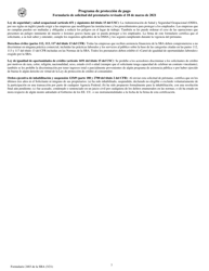 SBA Formulario 2483 Programa De Proteccion De Pago Formulario De Solicitud Del Prestatario (Spanish), Page 7