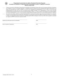 SBA Form 2483-C First Draw Borrower Application Form for Schedule C Filers Using Gross Income (French), Page 4