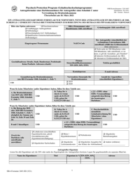 Document preview: SBA Form 2483-C First Draw Borrower Application Form for Schedule C Filers Using Gross Income (German)