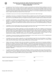 SBA Form 2483-SD PPP Second Draw Borrower Application Form (French), Page 4