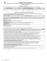 SBA Form 2483-SD-C Second Draw Borrower Application Form for Schedule C Filers Using Gross Income (Tagalog), Page 2