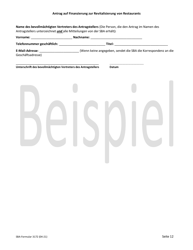 SBA Form 3172 Restaurant Revitalization Funding Application Sample (German), Page 12