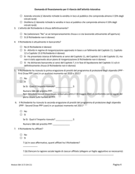 SBA Form 3172 Restaurant Revitalization Funding Application Sample (Italian), Page 4