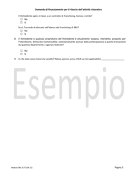 SBA Form 3172 Restaurant Revitalization Funding Application Sample (Italian), Page 5