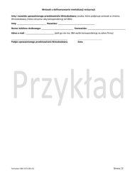 SBA Form 3172 Restaurant Revitalization Funding Application Sample (Polish), Page 12