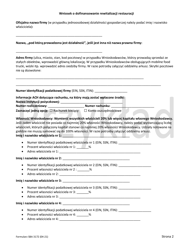 SBA Form 3172 Restaurant Revitalization Funding Application Sample (Polish), Page 2