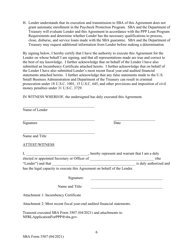 SBA Form 3507 CARES Act Section 1102 Lender Agreement - Non-bank and Non-insured Depository Institution Lenders, Page 6