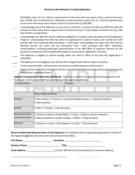 SBA Form 3172 Restaurant Revitalization Funding Application Sample, Page 11
