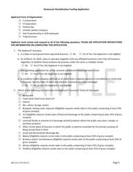 SBA Form 3172 Restaurant Revitalization Funding Application Sample, Page 3