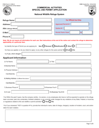 Document preview: FWS Form 3-1383-C Commercial Activities Special Use Permit Application