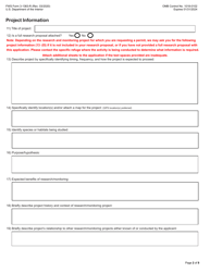 FWS Form 3-1383-R Research and Monitoring Special Use Permit, Page 2