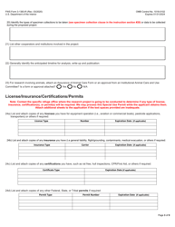FWS Form 3-1383-R Research and Monitoring Special Use Permit, Page 3