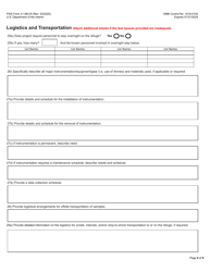 FWS Form 3-1383-R Research and Monitoring Special Use Permit, Page 4