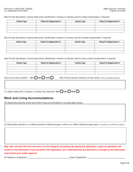 FWS Form 3-1383-R Research and Monitoring Special Use Permit, Page 5