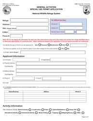 FWS Form 3-1383-G General Activities Special Use Permit Application