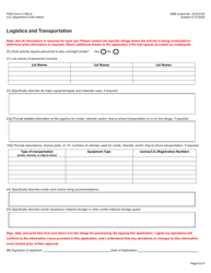 FWS Form 3-1383-G General Activities Special Use Permit Application, Page 3