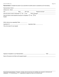 Form ASA-1011A Appeal Request - Erap - Arizona, Page 2