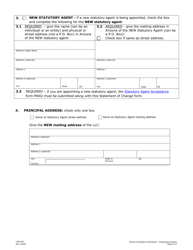 Form L020.005 LLC Statement of Change of Principal Address or Statutory Agent - Arizona, Page 2