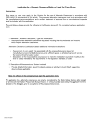 Alternate Clearance Application Form - Arizona, Page 2
