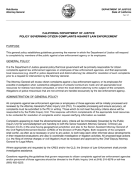 Form PIU3 Complaint About Peace Officers/Law Enforcement Agency - California