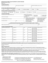 Form DPR-ENF-030 Investigative Sample Analysis Report - California, Page 2