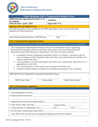 Labor Relations (Lr) - Compensation Request Form - Delaware