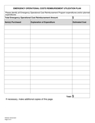 Form FDACS-16102 School Nutrition Programs Emergency Operational Costs Reimbursement Program Fund Utilization Plan - Florida, Page 2