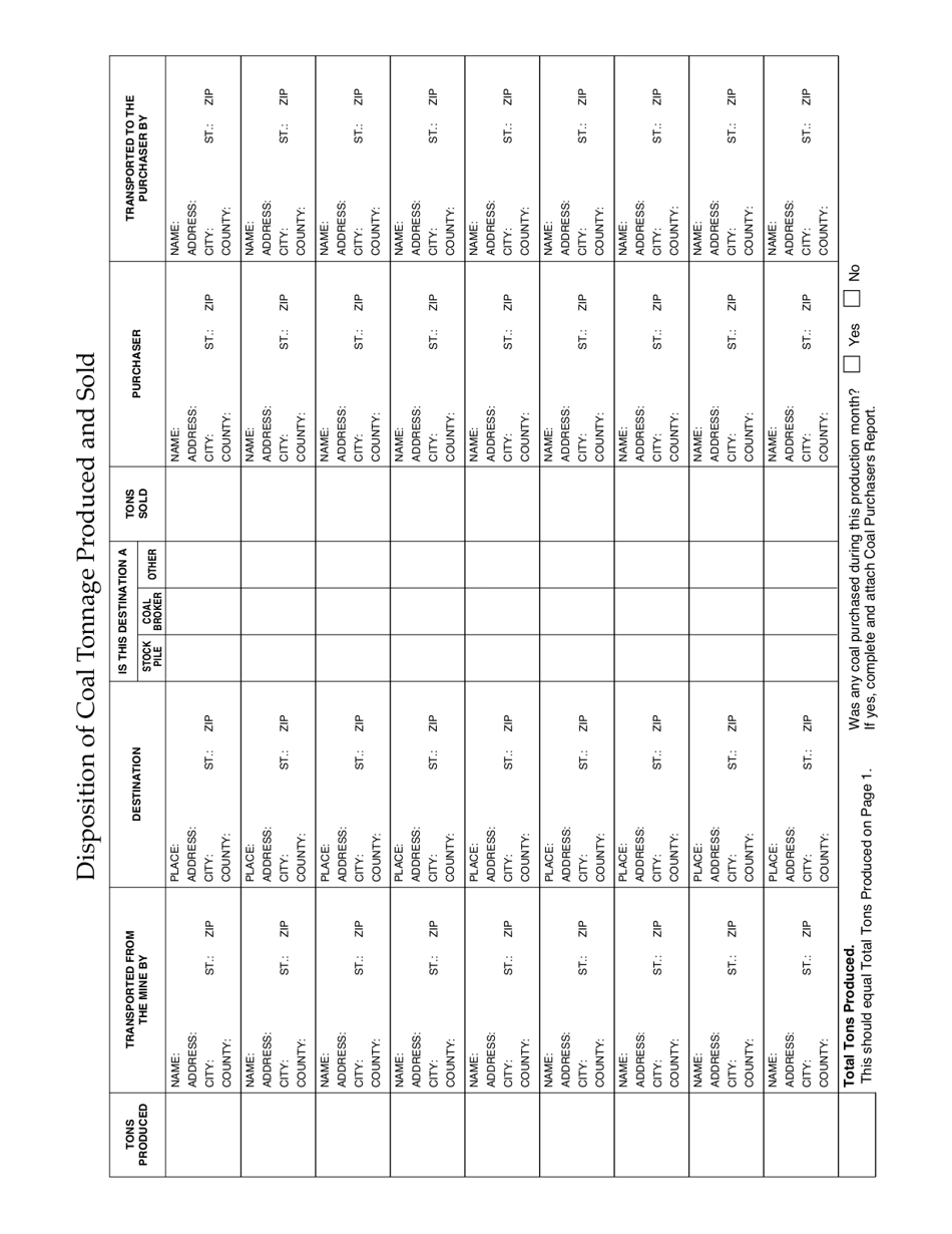 Form BL: CST-1 Coal Severance Tax Report - Alabama, Page 2