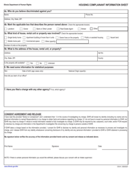Form CIS-H Housing/Real Estate Transaction Complainant Information Sheet - Illinois, Page 2