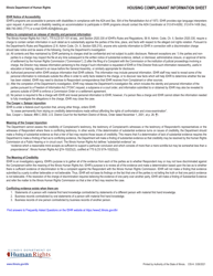Form CIS-H Housing/Real Estate Transaction Complainant Information Sheet - Illinois, Page 3