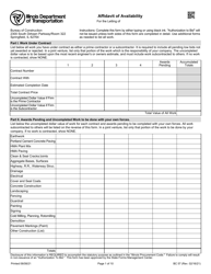 Form BC57 Affidavit of Availability - Illinois