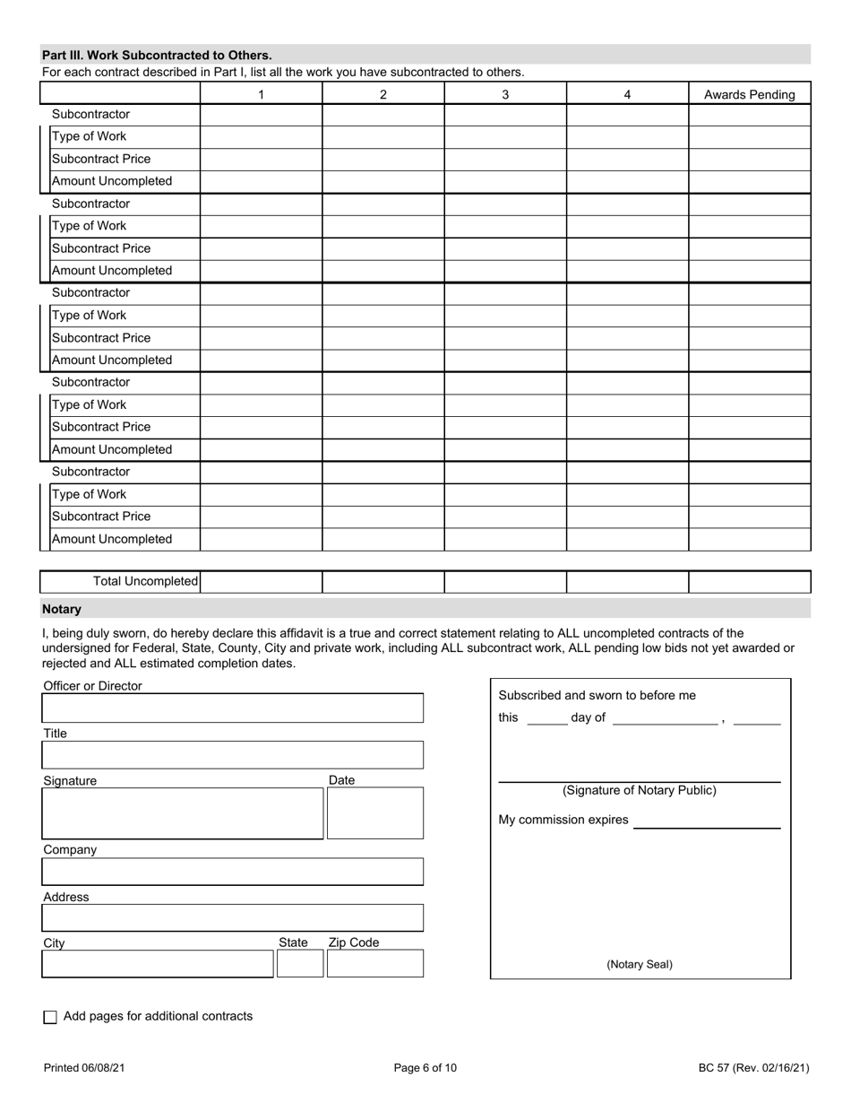 Form BC57 Affidavit of Availability - Illinois, Page 6