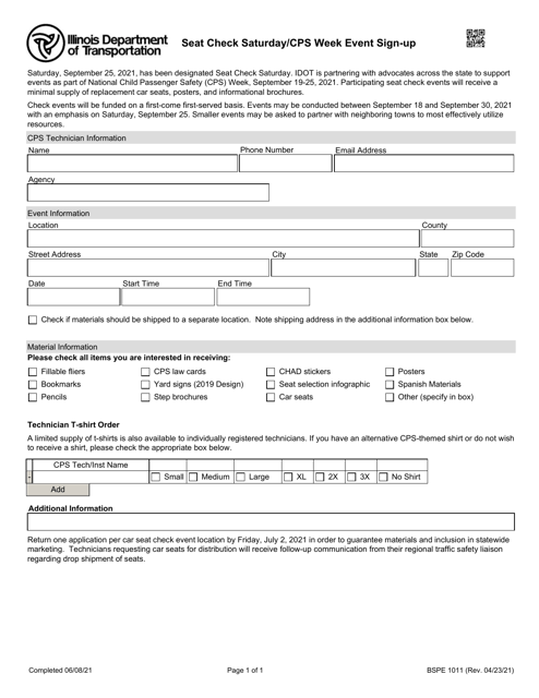 Form BSPE1011 2021 Printable Pdf