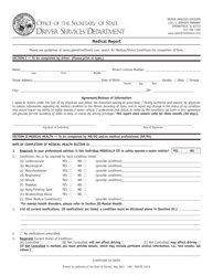 Form DSD DC163 Medical Report - Illinois
