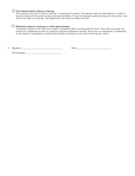 State Form 56317 Protest Submission Form - Indiana, Page 2