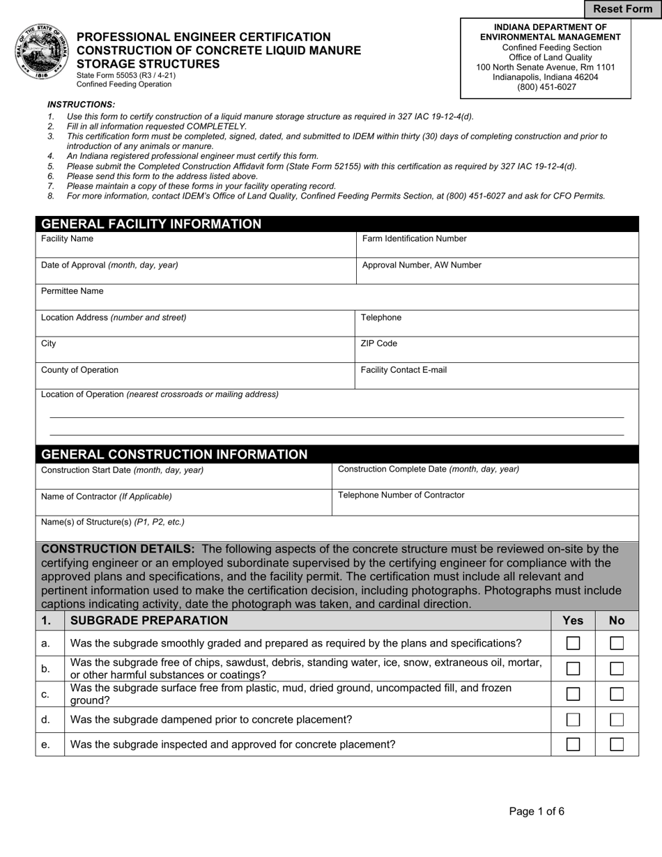 State Form 55053 Download Fillable PDF or Fill Online Professional