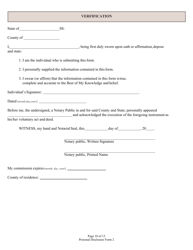 Form 2 (State Form 46781) Personal Disclosure Form - Indiana, Page 10