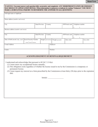 Form 2 (State Form 46781) Personal Disclosure Form - Indiana, Page 4
