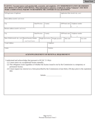 Form 3 (State Form 46782) Personal Disclosure Form - Indiana, Page 4
