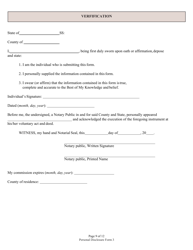 Form 3 (State Form 46782) Personal Disclosure Form - Indiana, Page 9