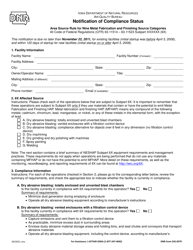 Document preview: DNR Form 542-0379 Notification of Compliance Status - Area Source Rule for Nine Metal Fabrication and Finishing Source Categories - Iowa