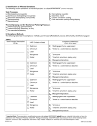DNR Form 542-0408 Notification of Compliance Status - National Emission Standards for Hazardous Air Pollutants (Neshap) for Area Sources: Plating and Polishing - Iowa, Page 2
