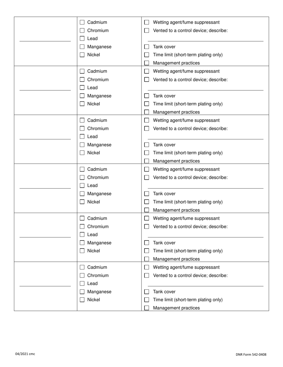 DNR Form 542-0408 Notification of Compliance Status - National Emission Standards for Hazardous Air Pollutants (Neshap) for Area Sources: Plating and Polishing - Iowa, Page 3