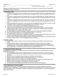 DNR Form 542-0955 Air Quality Construction Permit for an Aggregate Processing Plant - Iowa, Page 10