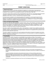 DNR Form 542-0955 Air Quality Construction Permit for an Aggregate Processing Plant - Iowa, Page 4