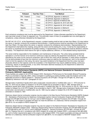 DNR Form 542-0955 Air Quality Construction Permit for an Aggregate Processing Plant - Iowa, Page 9