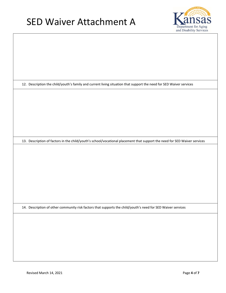 Attachment A Initial Clinical Eligibility Form - Kansas, Page 4