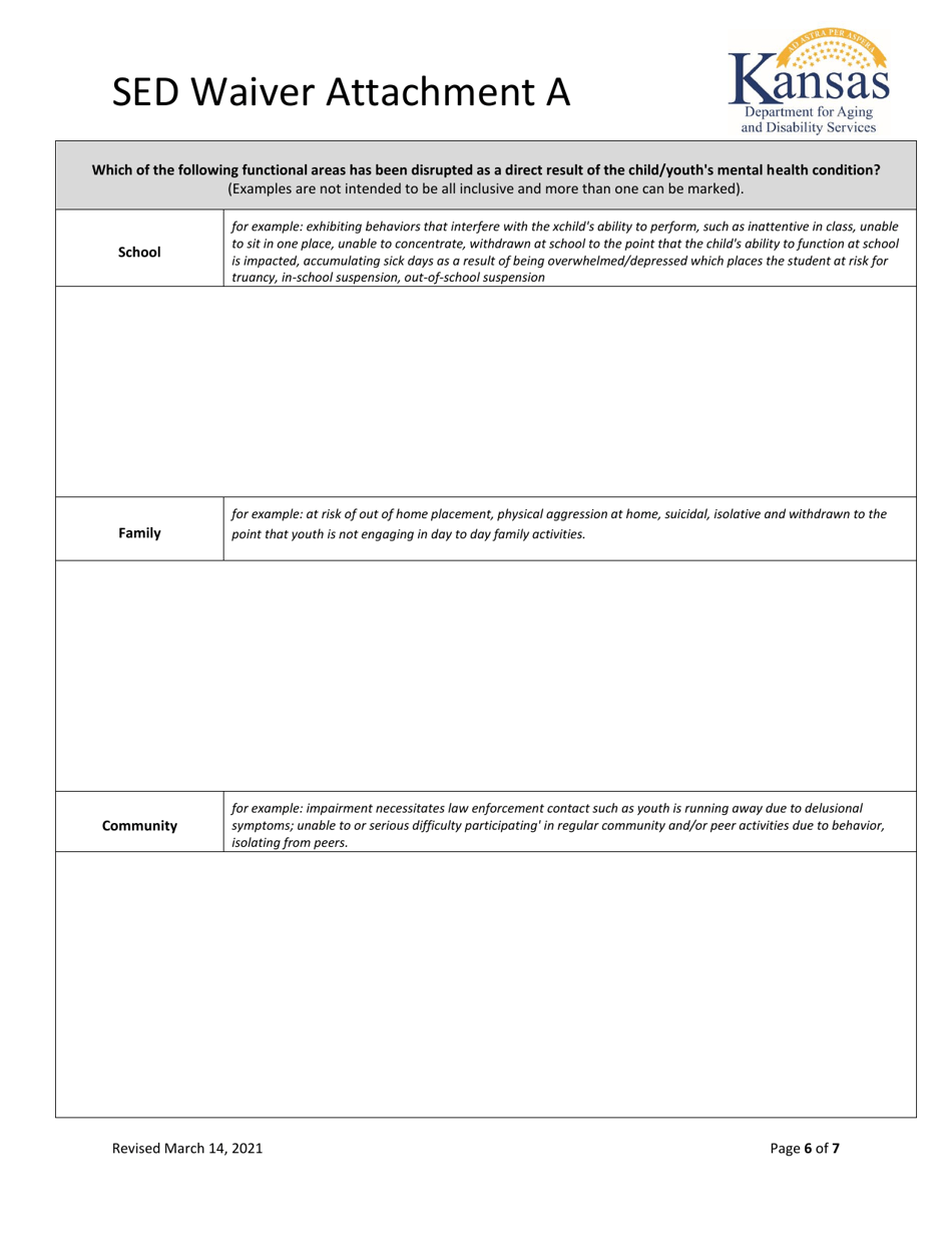 Attachment A Initial Clinical Eligibility Form - Kansas, Page 6